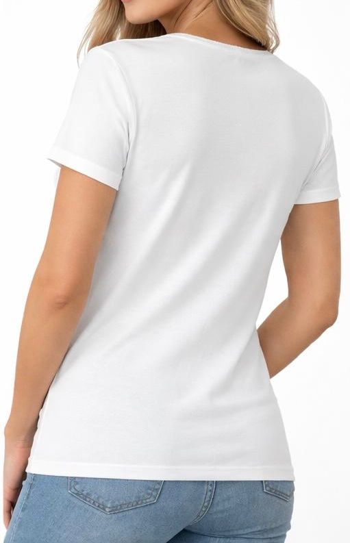 GARDENIA — Maglia Donna Mezza Manica in Cotone con Ricamo