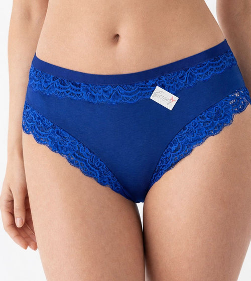 DALIA — Slip Donna in Cotone con Pizzo Floreale